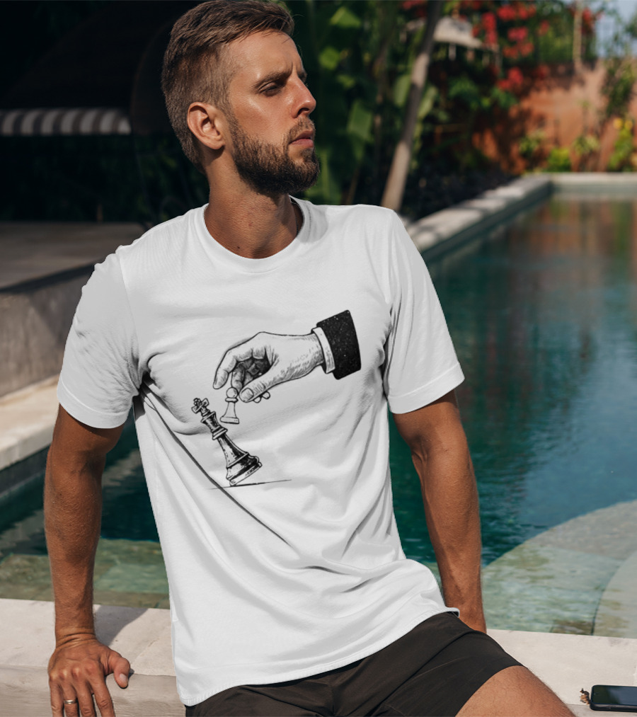 Chess Pawn Topple King Strategic Game Power Victory T-Shirt