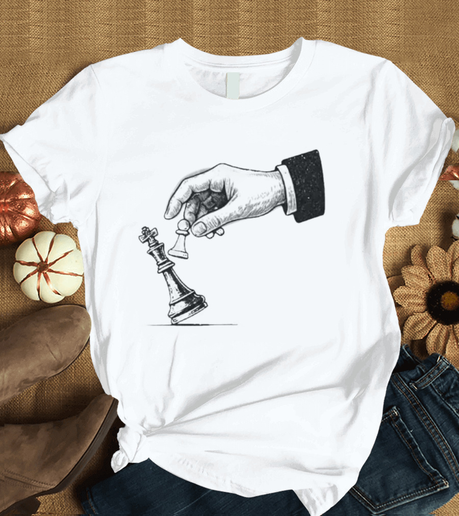 Chess Pawn Topple King Strategic Game Power Victory T-Shirt