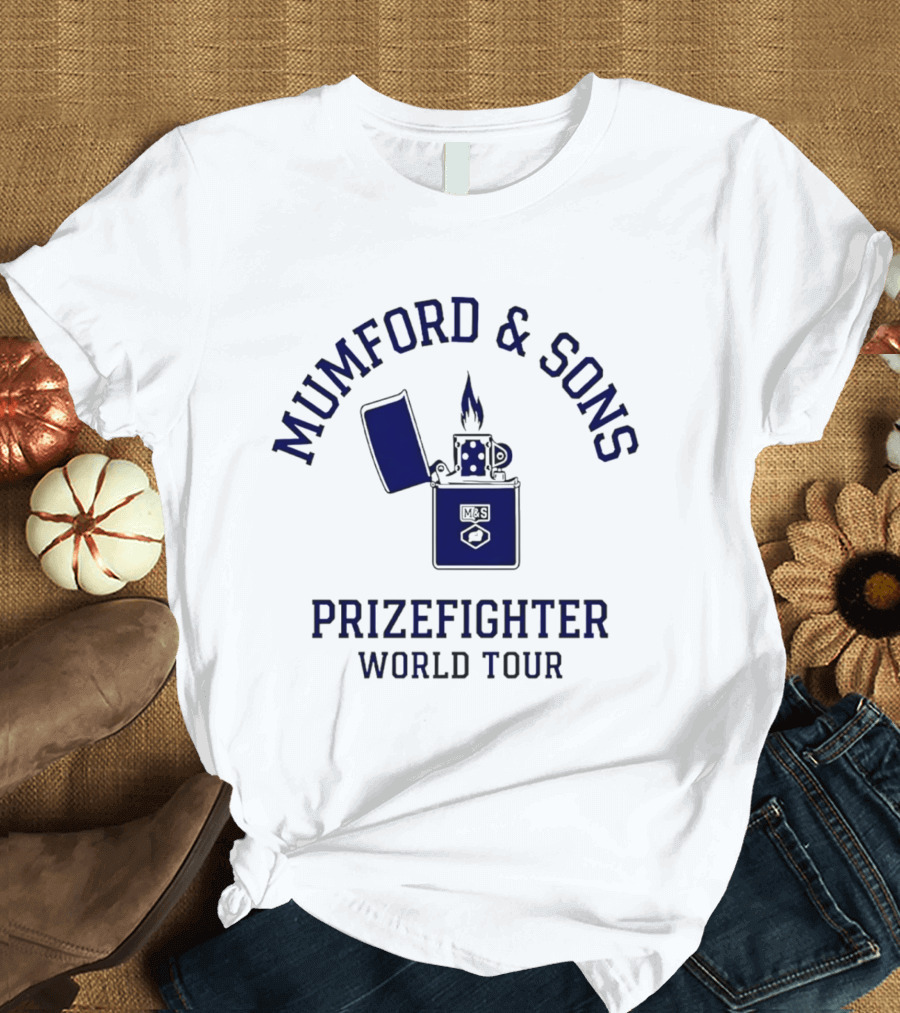 Mumford And Sons Prizefighter World Tour 2026 North America Lighter Flame T-Shirt