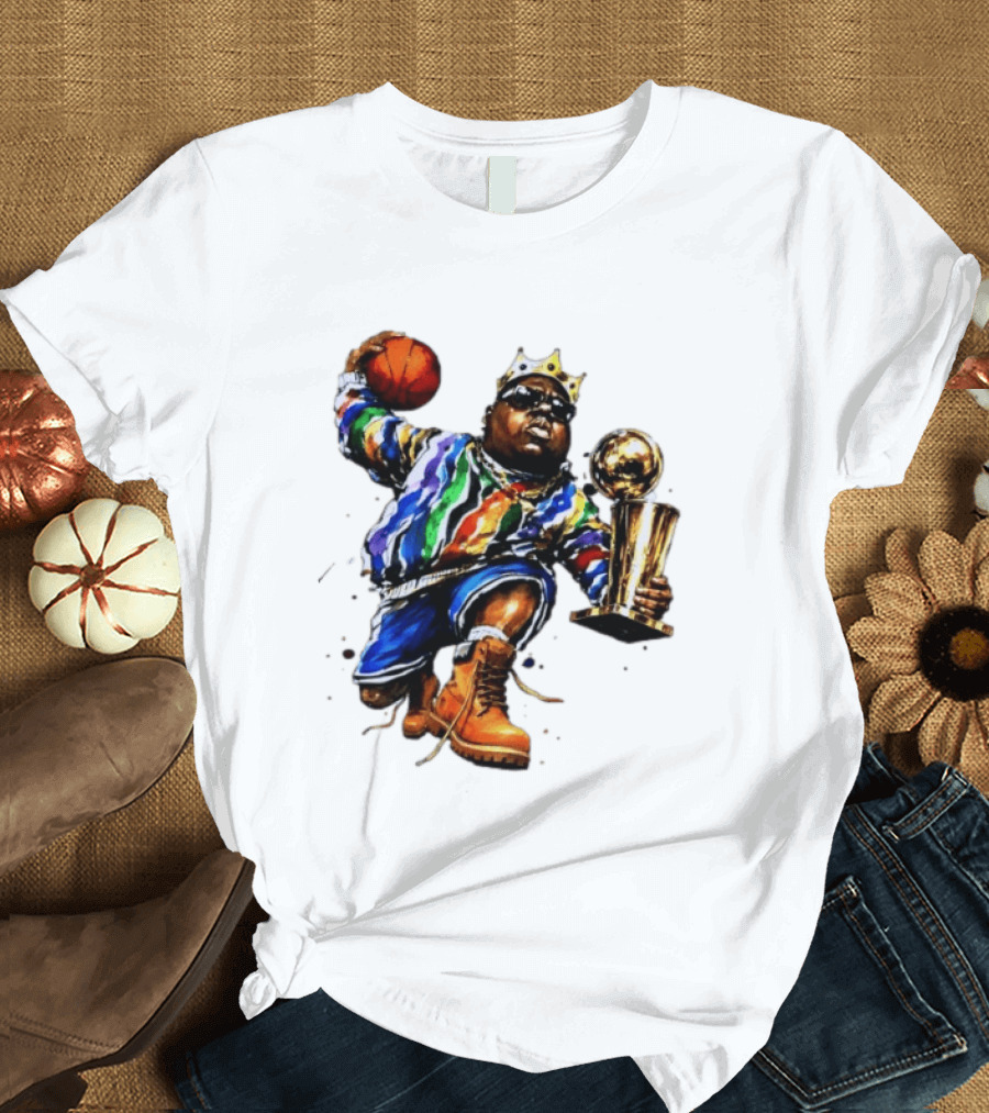 New York Knicks Basketball Biggie Smalls Crown Trophy T-Shirt