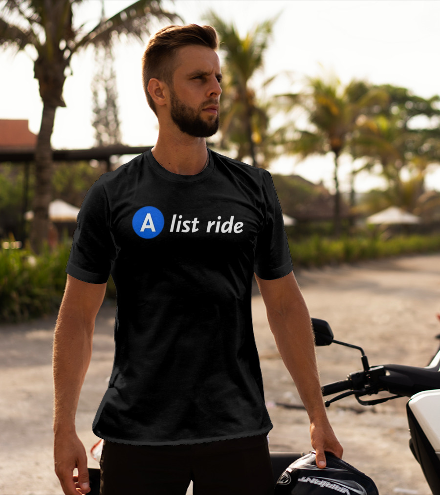 A List Ride Blue Circle Letter A T-Shirt