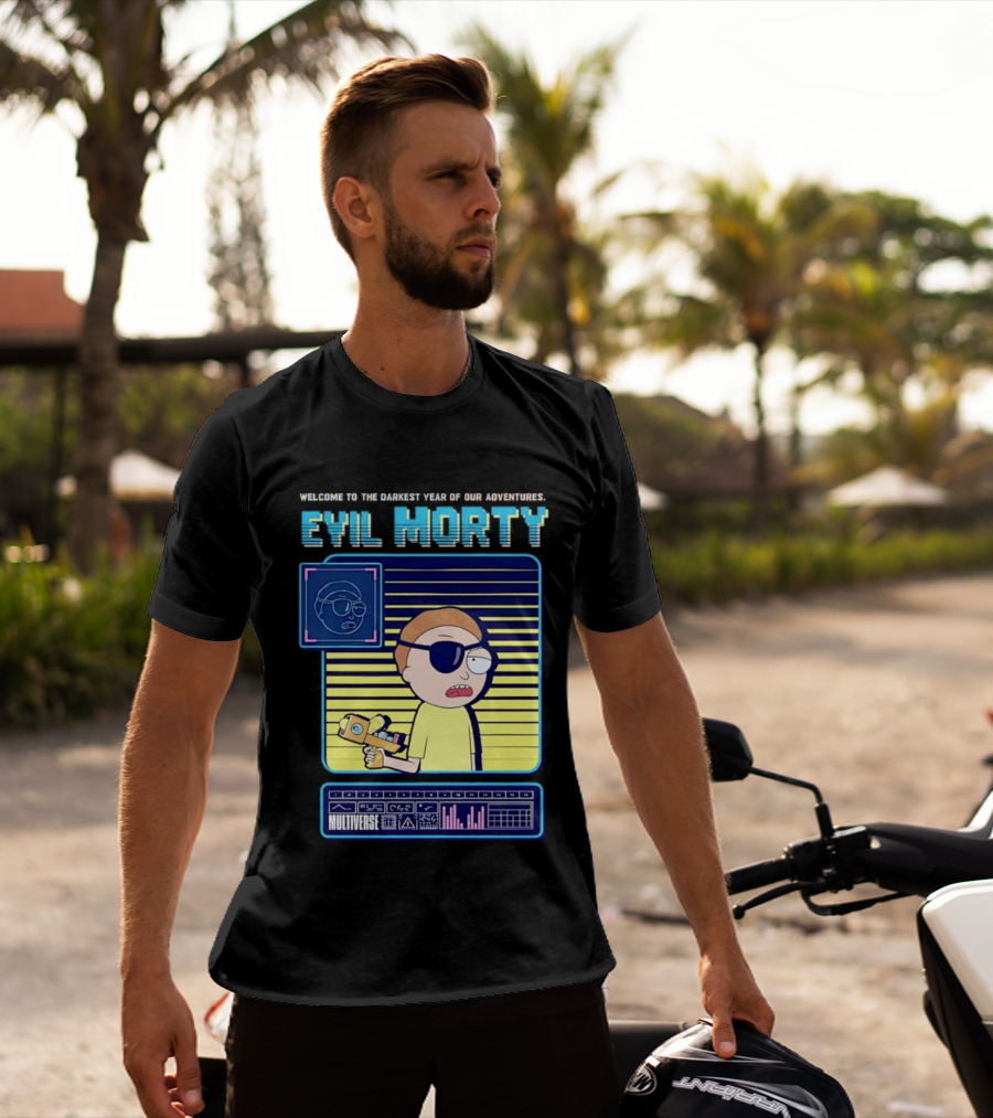 Welcome To The Darkest Year Evil Morty Multiverse Adventure Eyepatch T-Shirt
