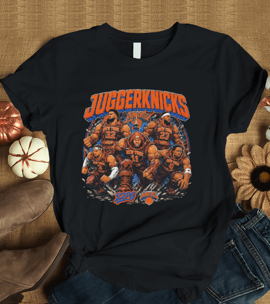 JuggerKnicks New York Knicks 2026 22PG Basketball Giants T-Shirt