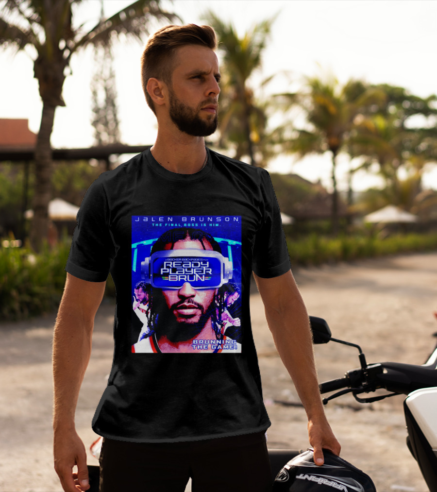 Jalen Brunson NY Knicks Ready Player Brun The Final Boss Brunning The Game T-Shirt