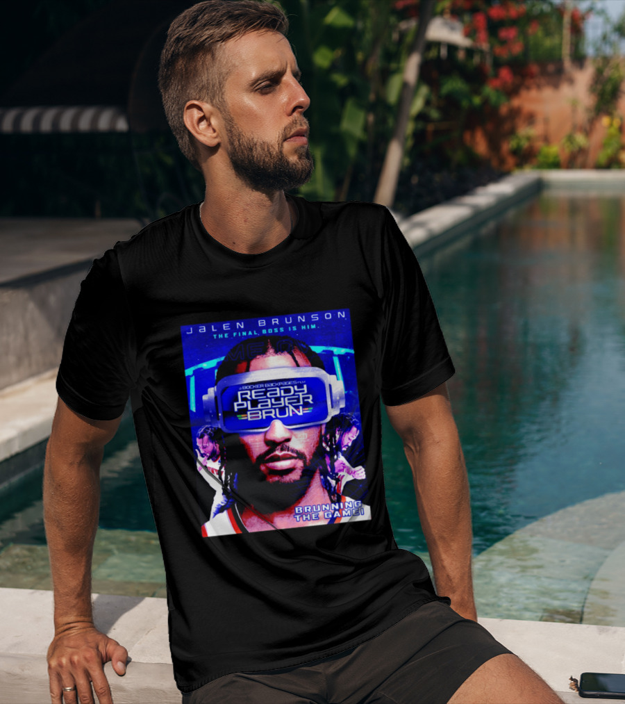 Jalen Brunson NY Knicks Ready Player Brun The Final Boss Brunning The Game T-Shirt