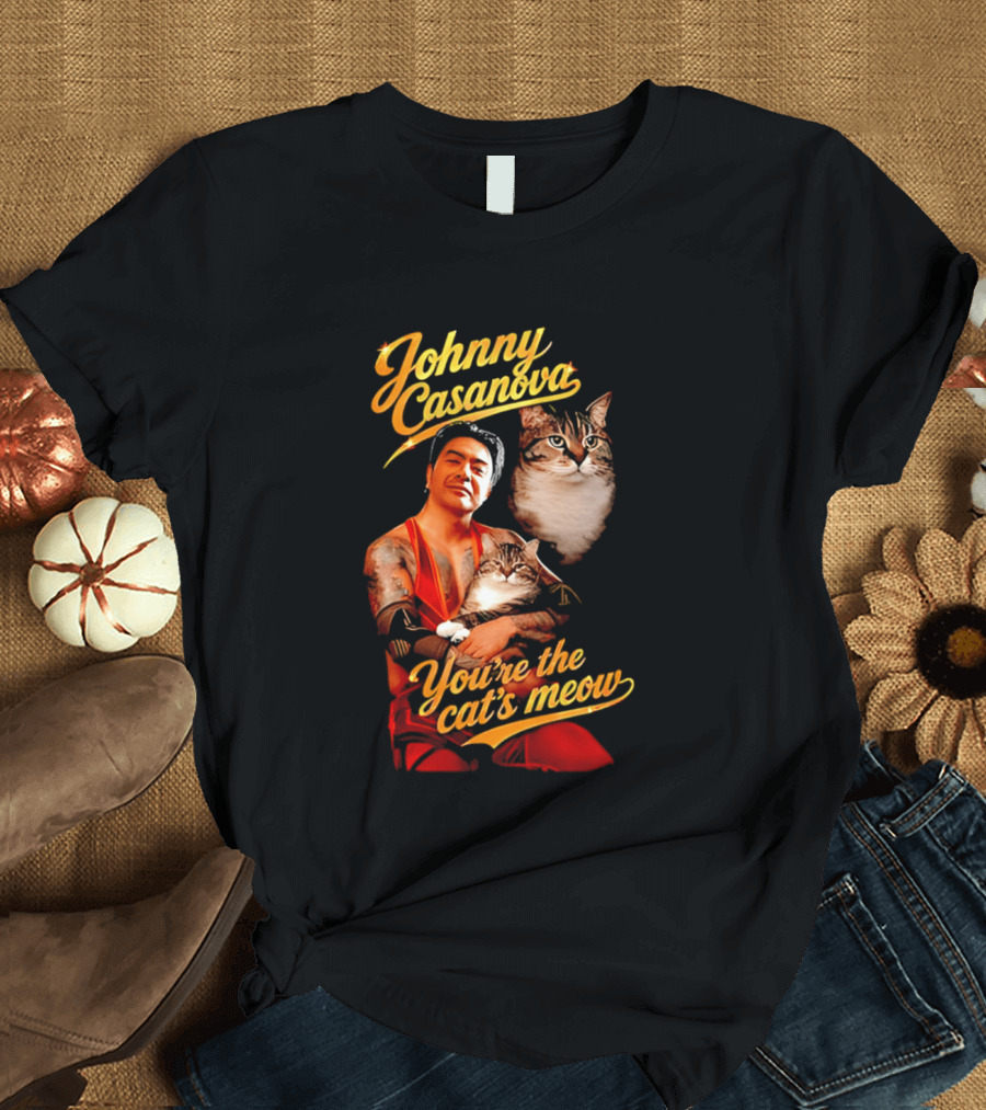 Johnny Casanova Cat's Meow JK Pop Cats T-Shirt