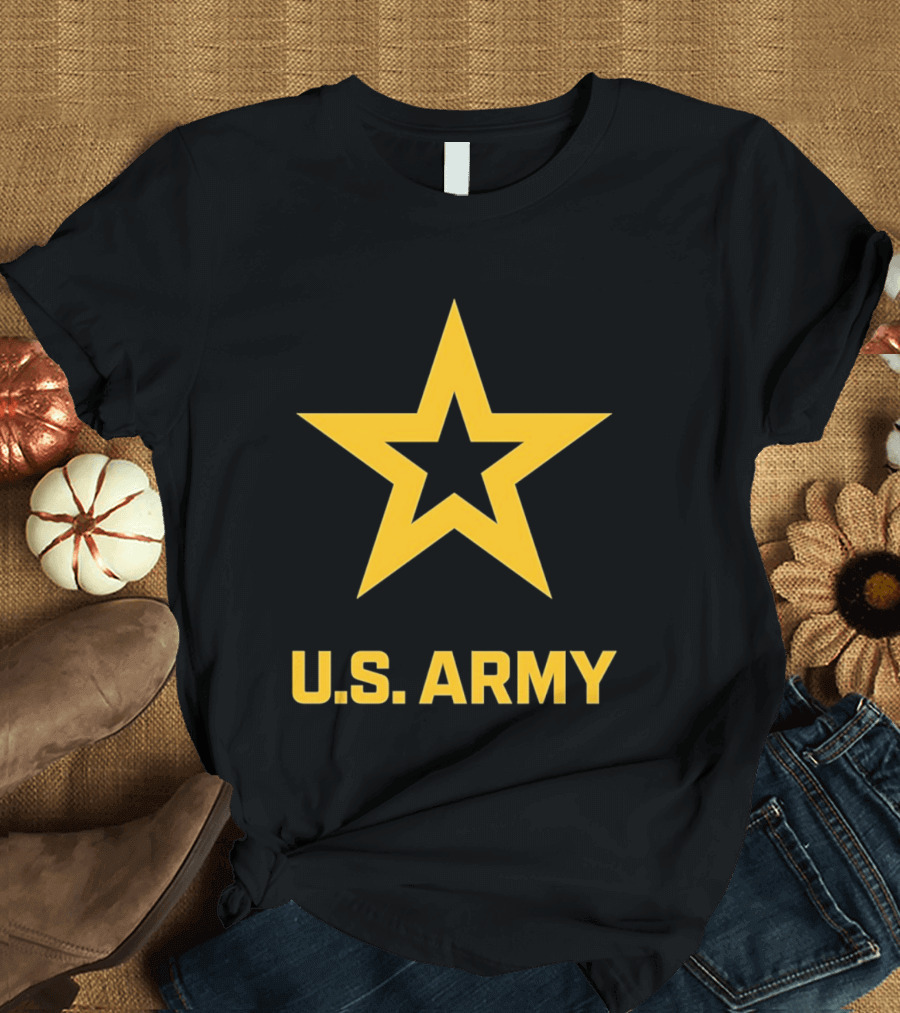U.S. Army Yellow Star Emblem Service Support T-Shirt