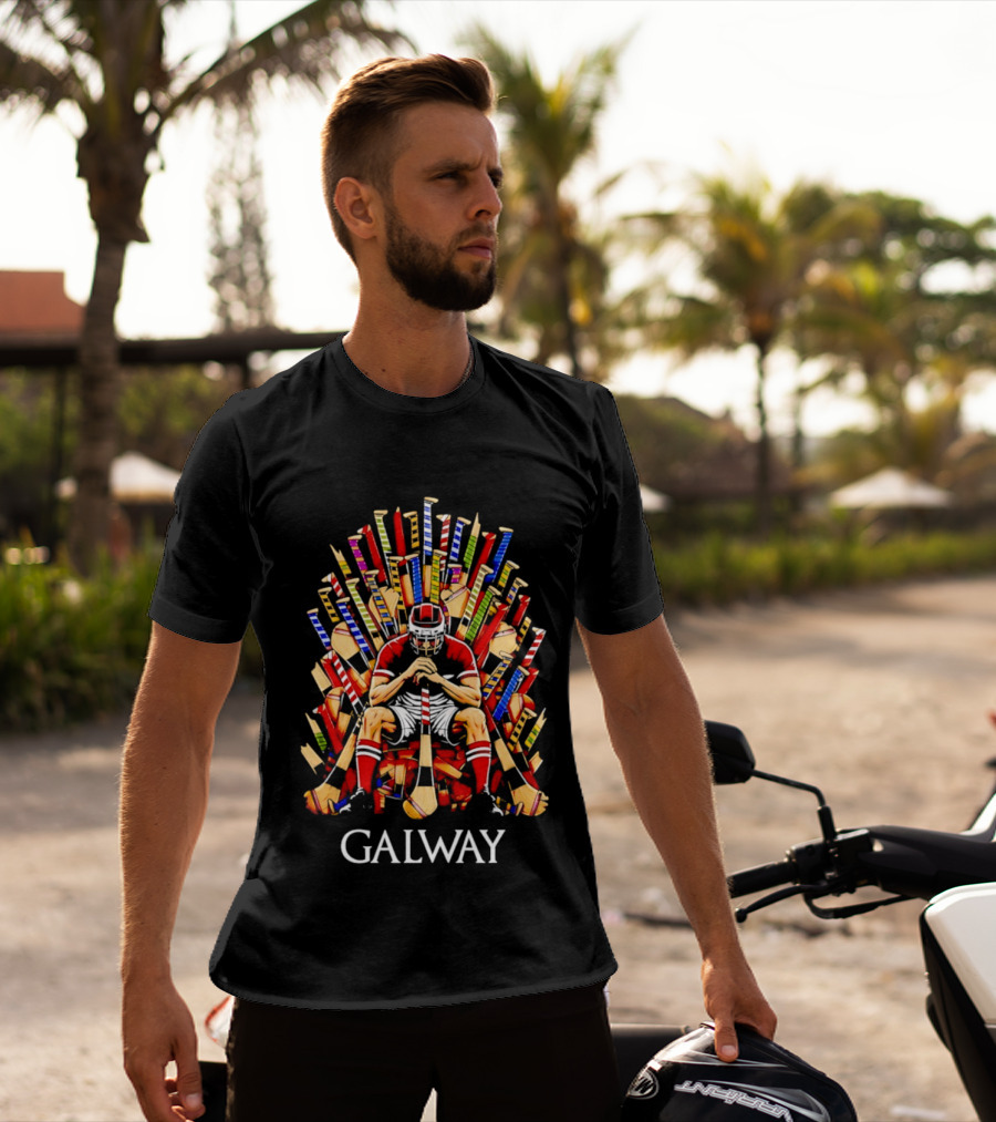 Offaly Galway Player Throne Of Hurleys T-Shirt