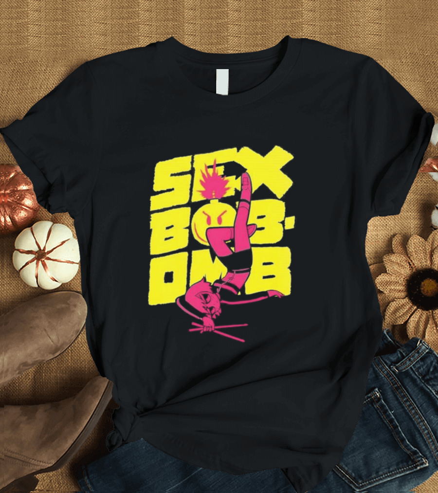 Scott Pilgrim Vol 3 Infinite Sadness 20th Anniversary Sex Bob Omb Explosion T-Shirt