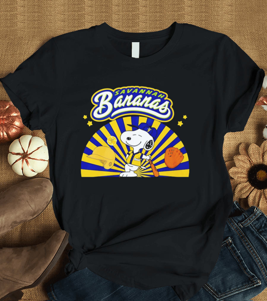 Snoopy Savannah Bananas Baseball Batting Stance T-Shirt