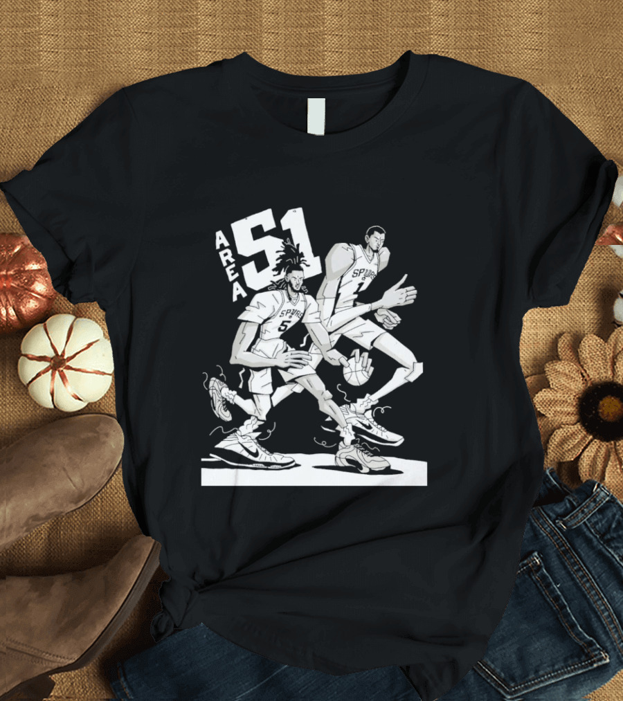 Spurs Area 51 Basketball Duo Aliens T-Shirt