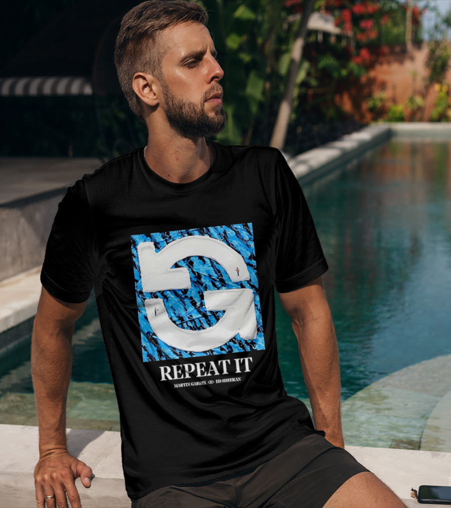 Martin Garrix Ed Sheeran Repeat It Blue Creative Collaboration T-Shirt
