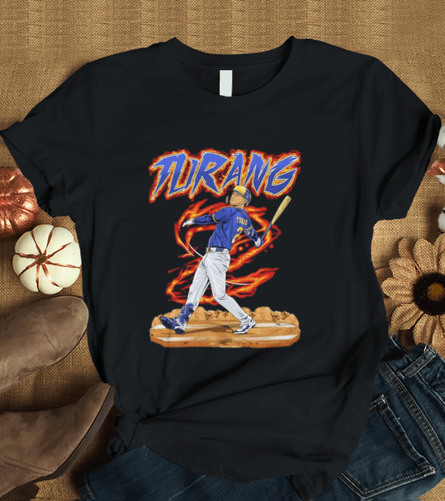 Milwaukee Brewers Brice Turang Number 2 Planet Brewers T-Shirt