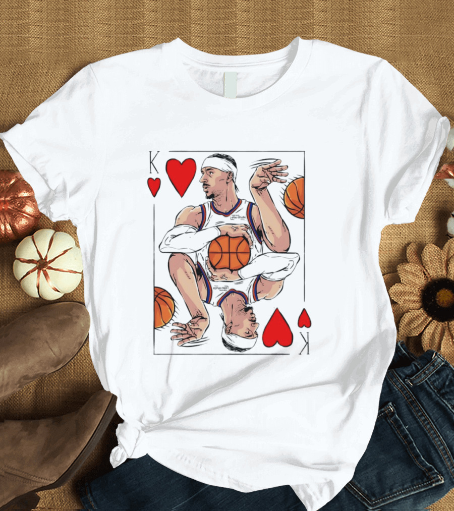 Josh Hart New York Knicks King Of Hearts NBA Card T-Shirt