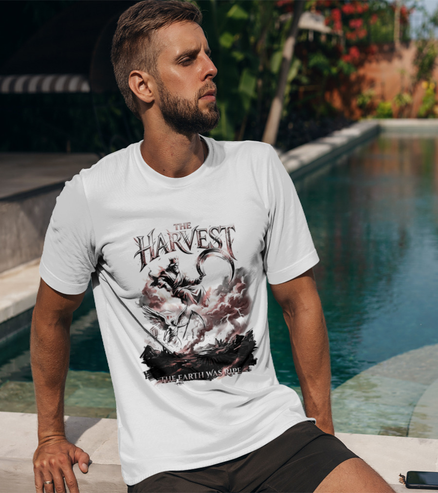 The Harvest Ripe Earth Dark Reaper Scythe T-Shirt