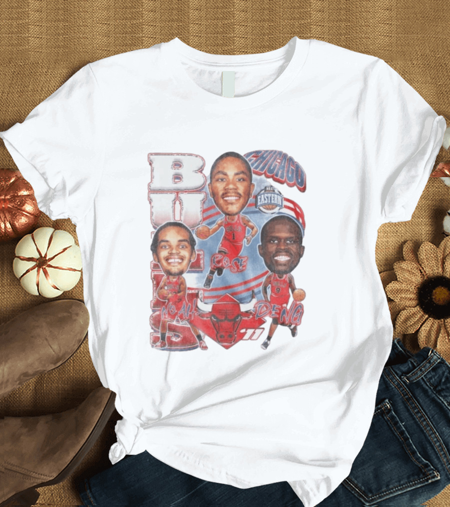 Chicago Bulls Noah Rose Deng NBA Eastern Conference Basketball Stars 11 T-Shirt