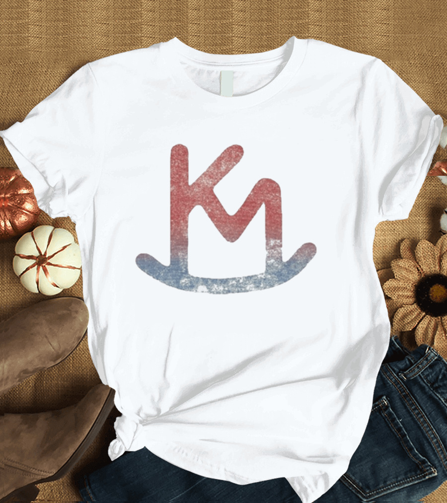 Kacey Musgraves KM Western Cattle Brand Red Blue T-Shirt