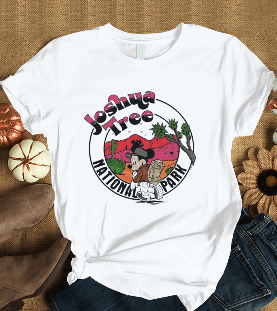 Mickey Mouse Hiking Adventure Joshua Tree National Park T-Shirt