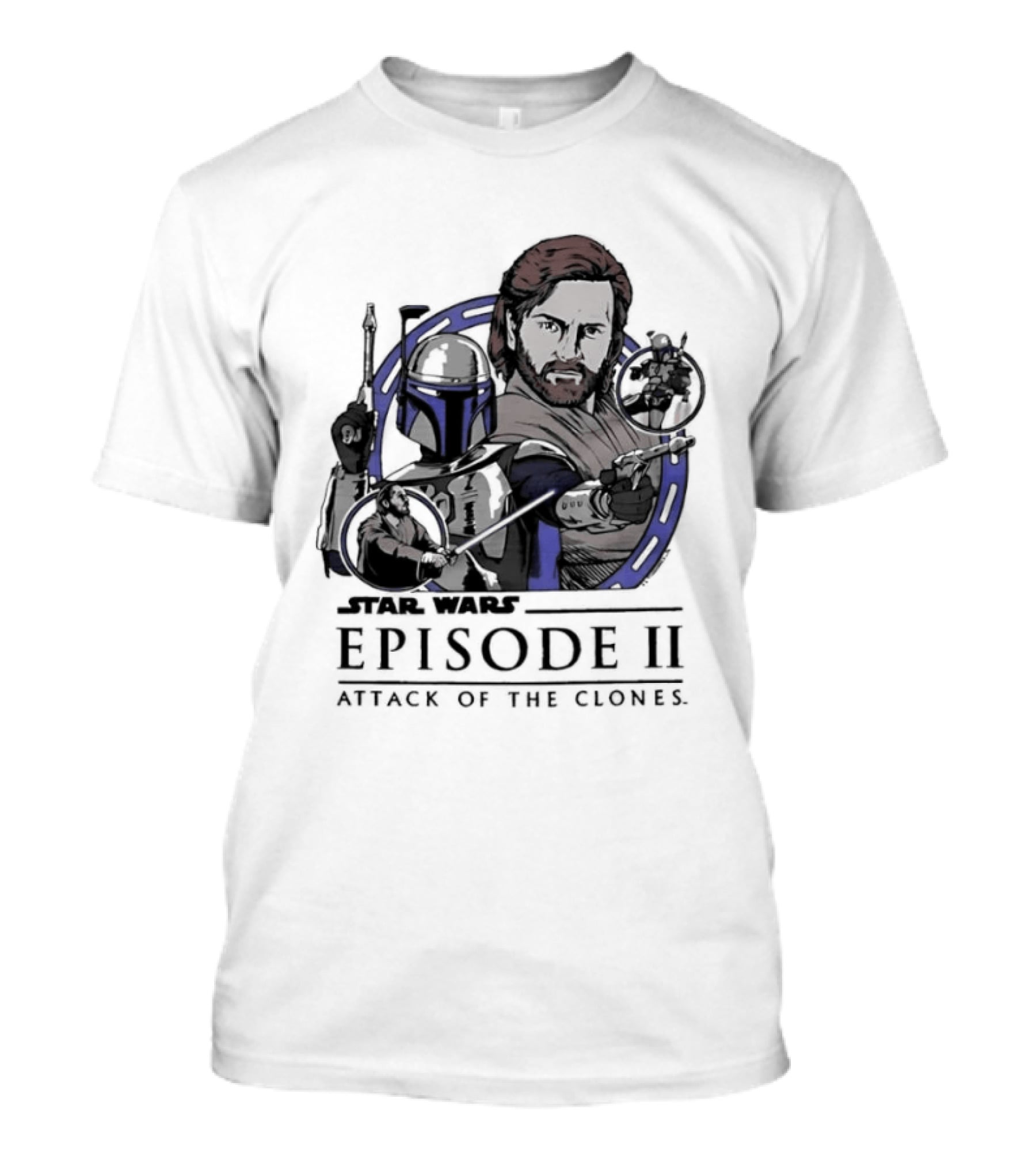 Star Wars Episode II Attack Of The Clones Kamino Battle Scene T-Shirt