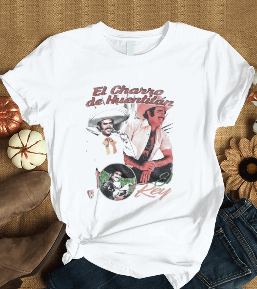 Vicente Fernandez El Charro De Huentitan El Rey Iconic Ranchera Style Mexican Music Legend T-Shirt