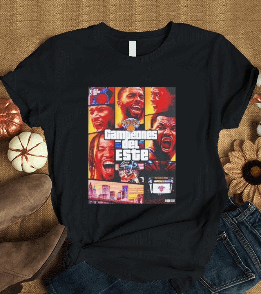 New York Knicks Campeones Del Este NBA Playoff Celebration T-Shirt