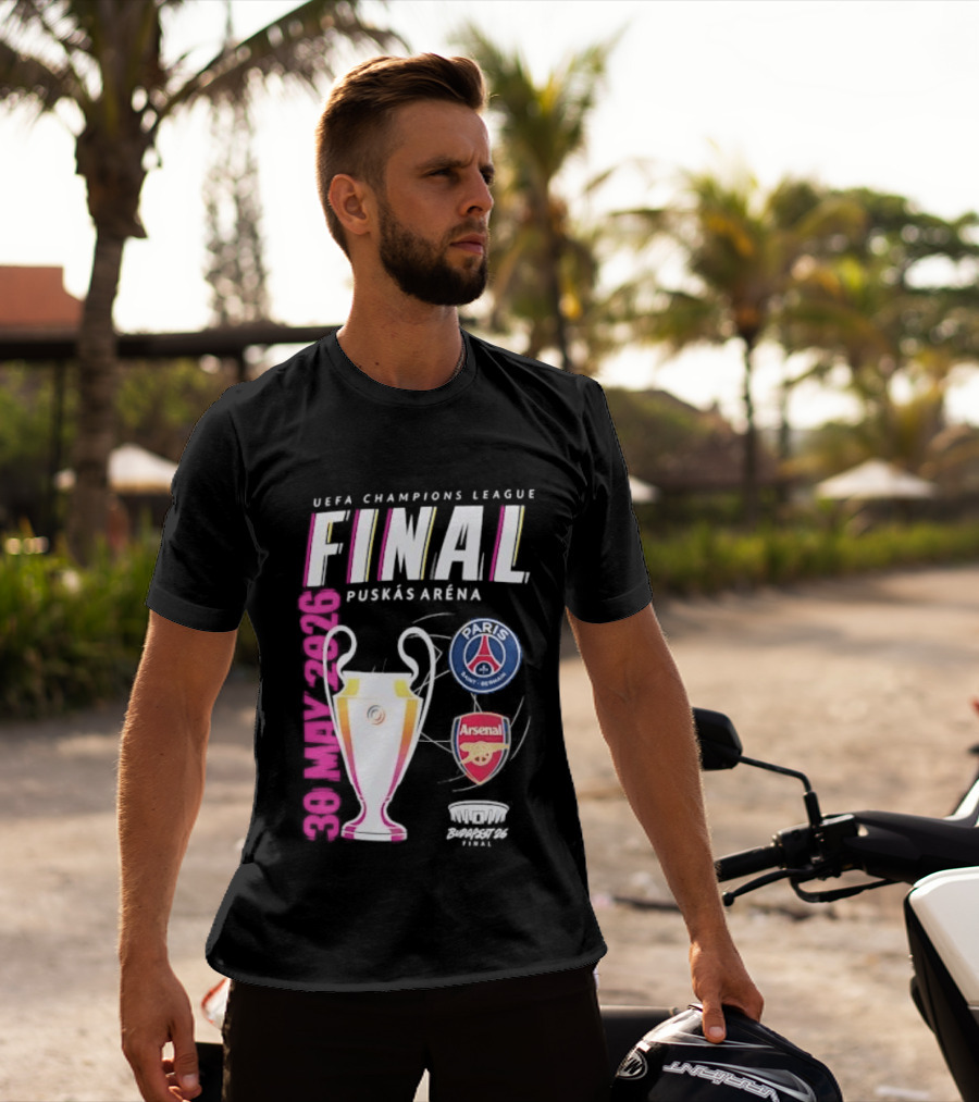 PSG Vs Arsenal UEFA Champions League Final 2026 Puskás Arena T-Shirt