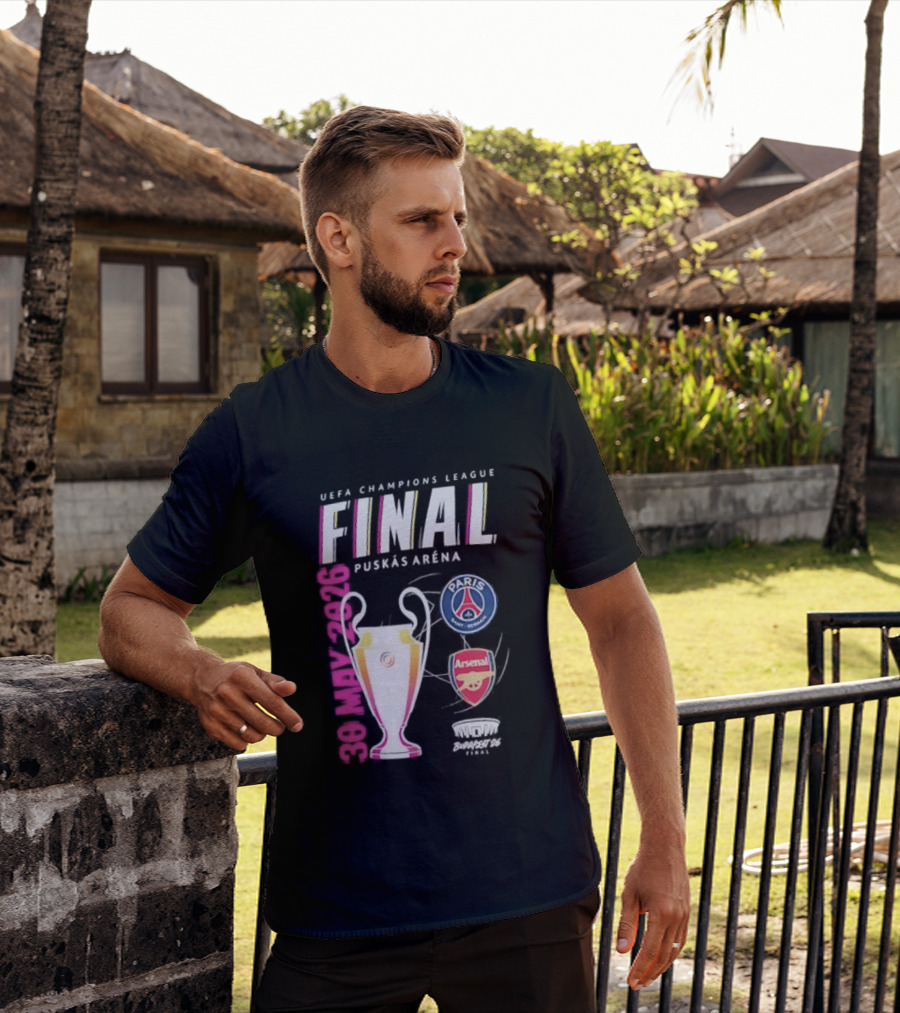 PSG Vs Arsenal UEFA Champions League Final 2026 Puskás Arena T-Shirt