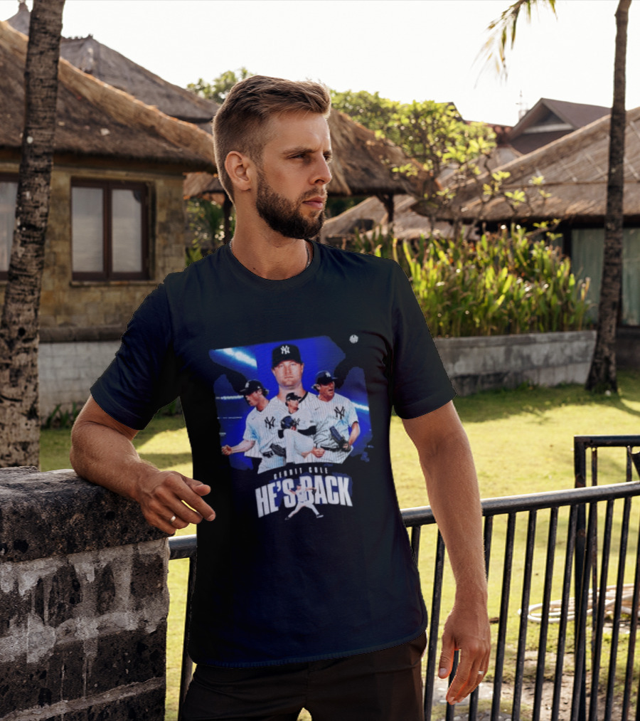 Gerrit Cole He's Back Yankees Pitcher Action T-Shirt