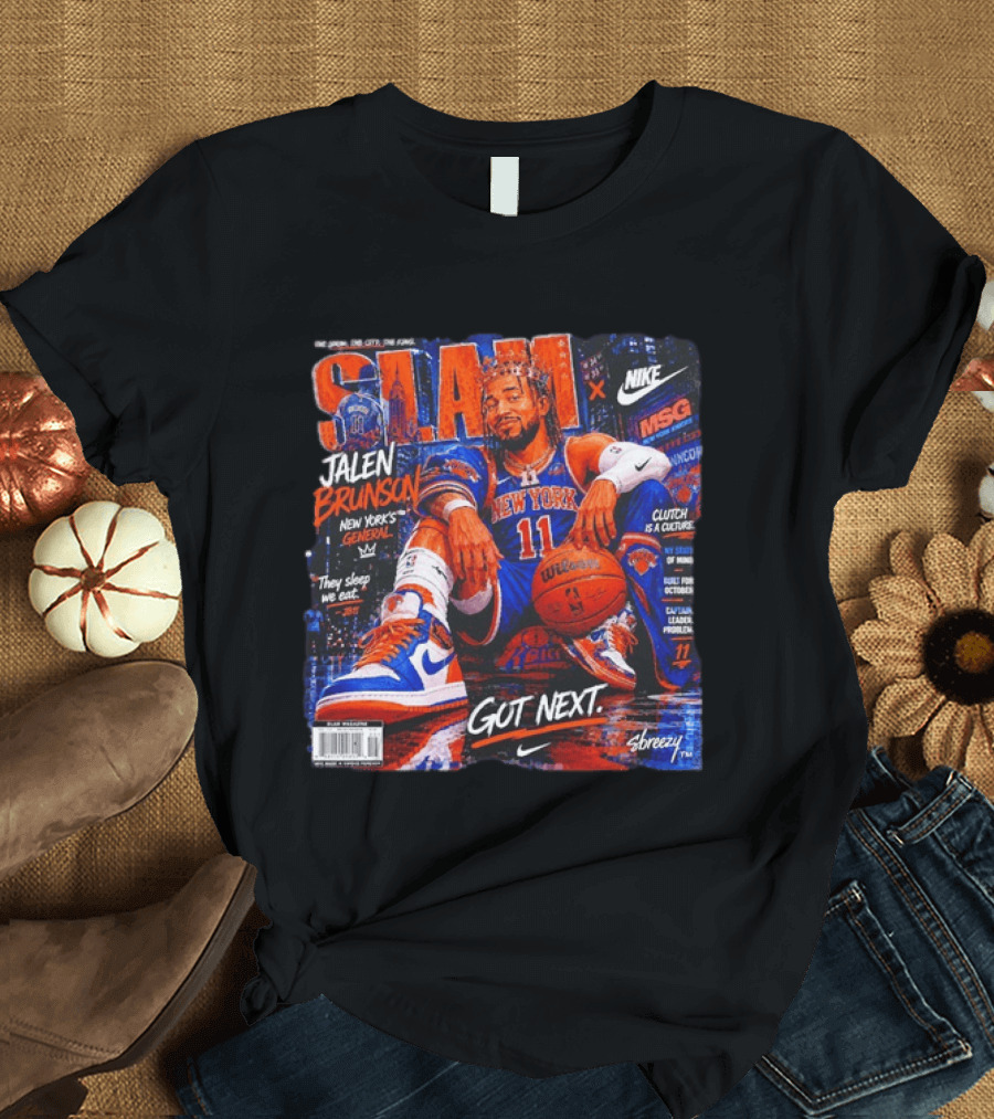 SLAM Jalen Brunson New York Knicks Nike X MSG Got Next T-Shirt
