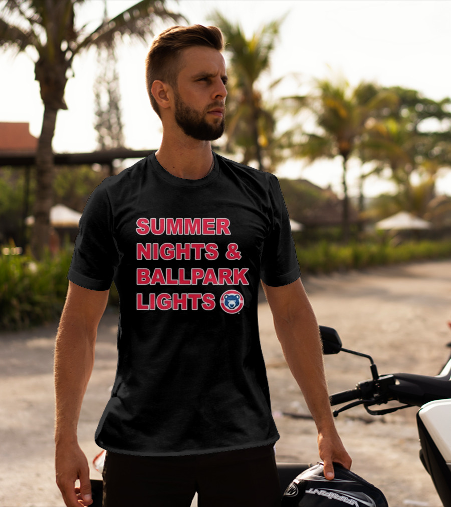 Summer Nights Ballpark Lights South Bend Cubs T-Shirt