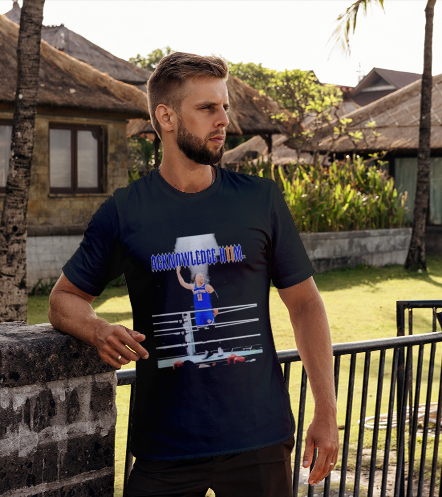 ACKNOWLEDGE HIM Jalen Brunson 11 WWE Basketball T-Shirt