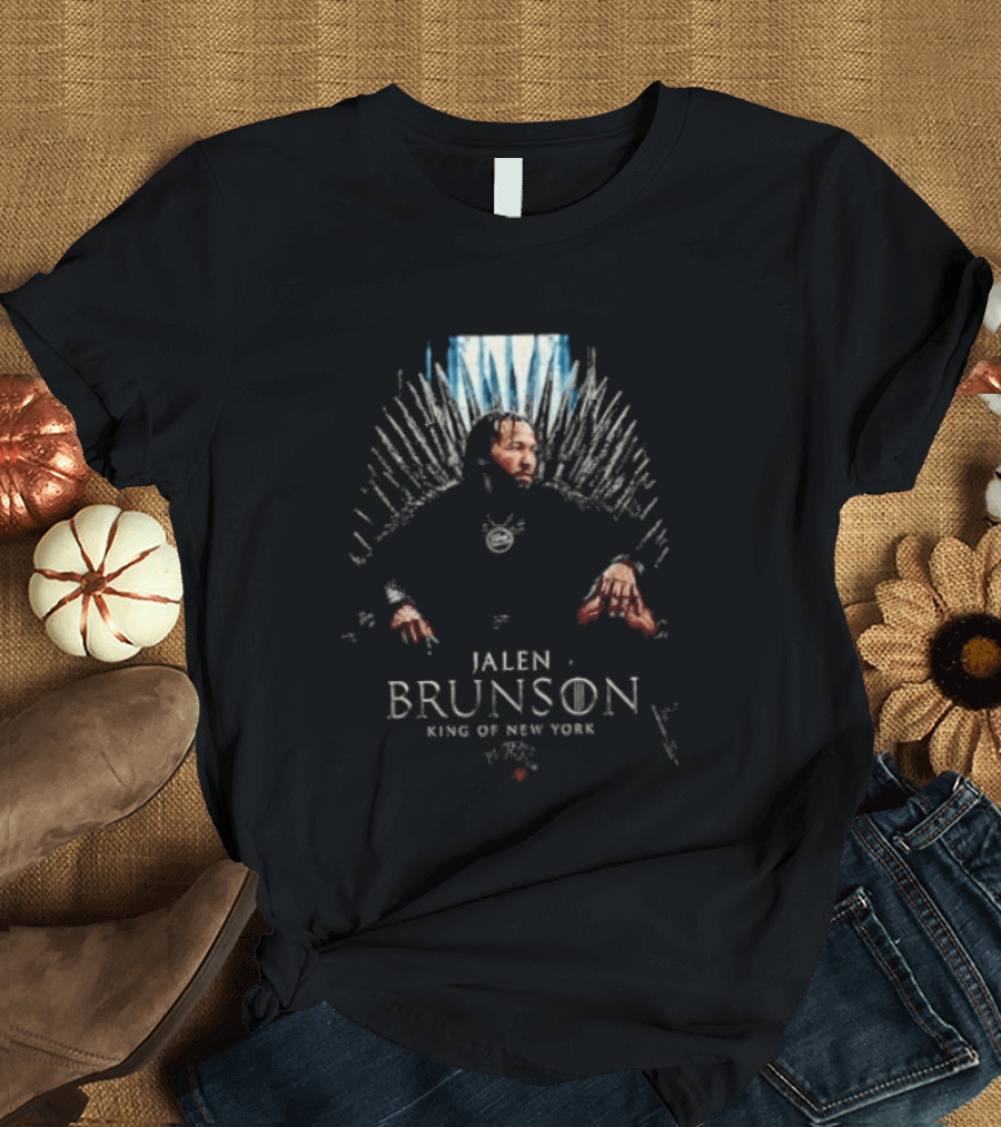 Jalen Brunson Game Of Thrones King Of New York Knicks Throne Concept T-Shirt