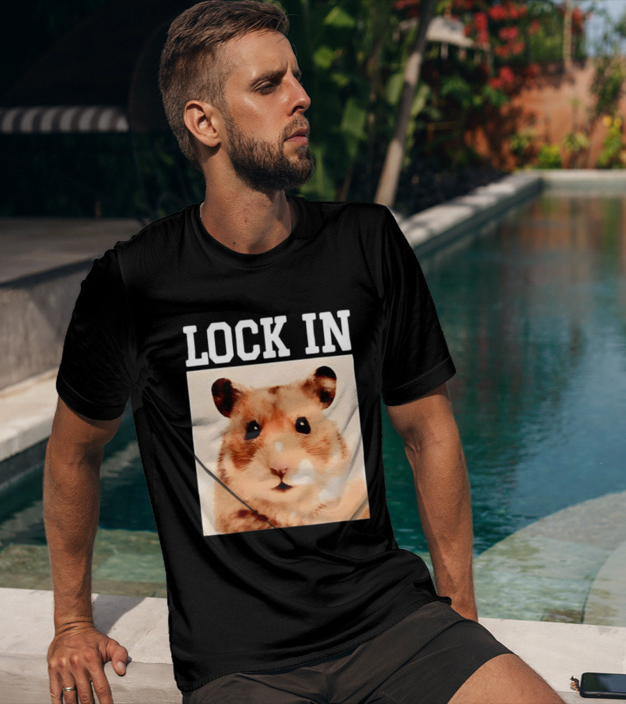 LOCK IN Hamster Cute Adorable Pet Animal T-Shirt
