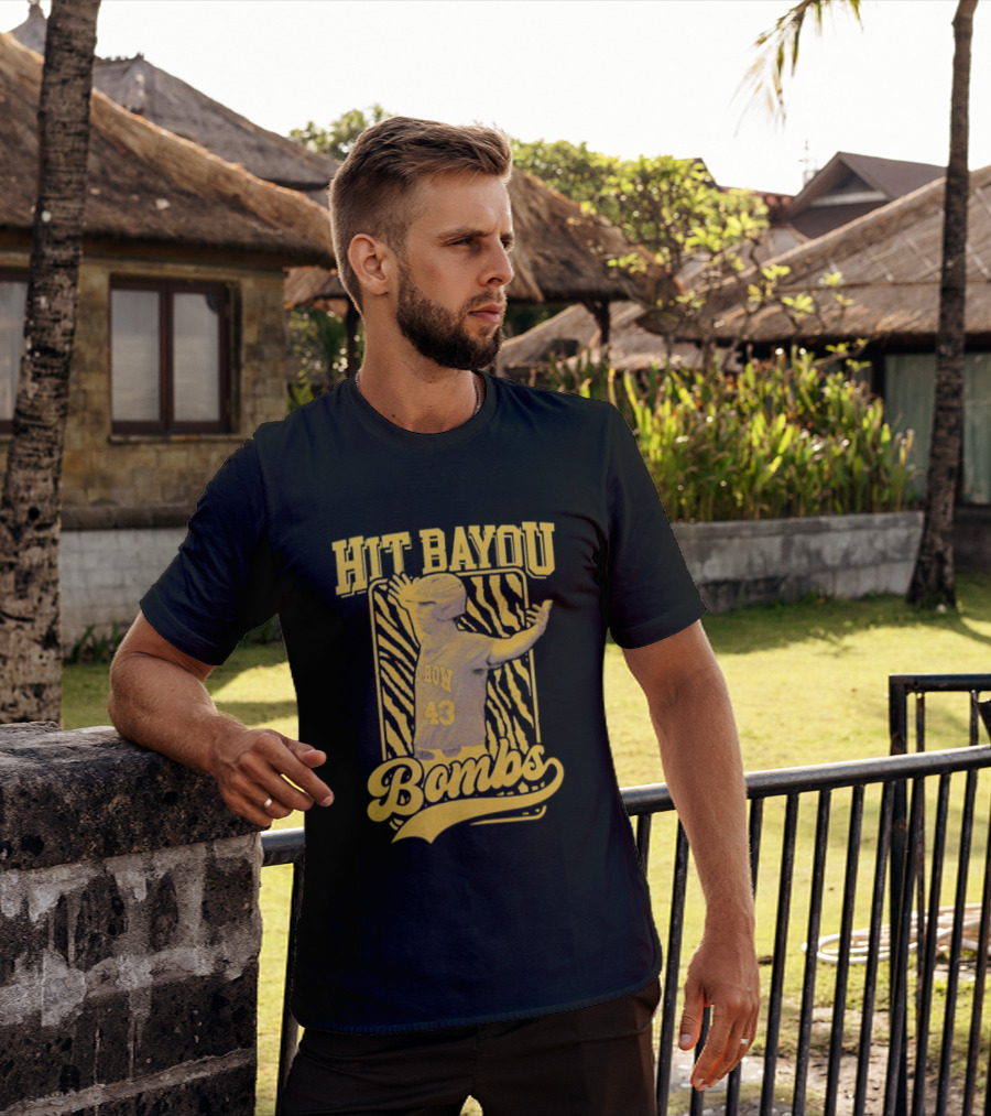 LSU Baseball Hit Bayou Bombs 43 Player T-Shirt