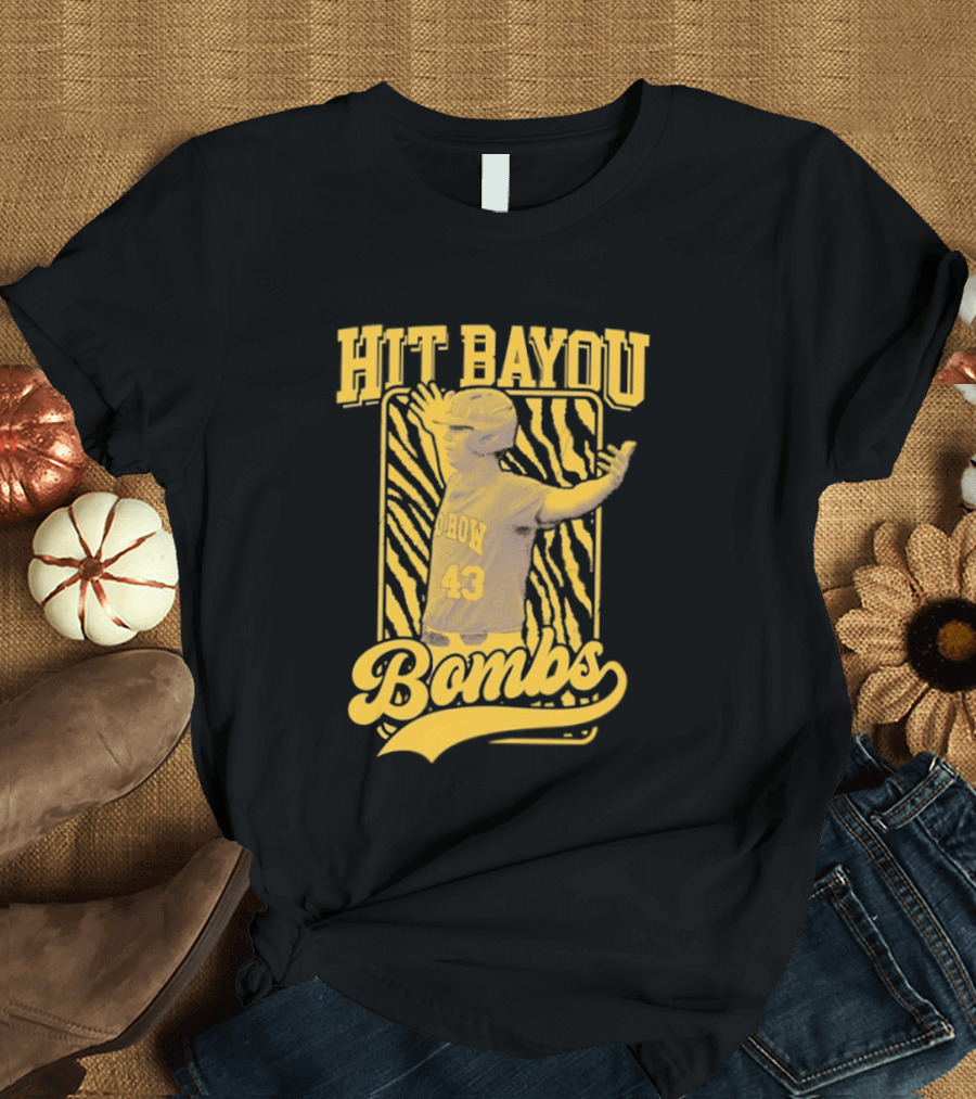 LSU Baseball Hit Bayou Bombs 43 Player T-Shirt
