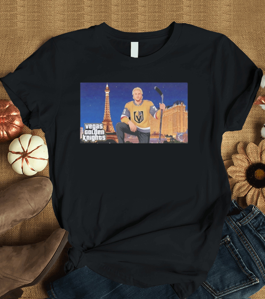 Vegas Golden Knights William Karlsson Hockey Vegas Skyline T-Shirt
