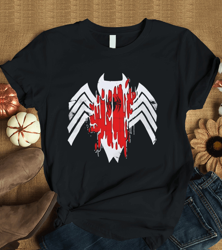Venom Symbiote Red Dripping Spider T-Shirt