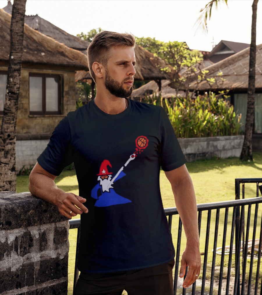 Washington Wizards NBA Basketball Player Wizard Hat Star Basketball T-Shirt