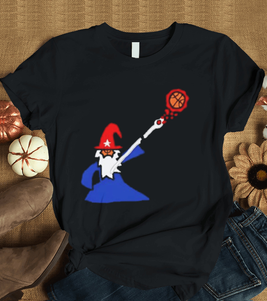 Washington Wizards NBA Basketball Player Wizard Hat Star Basketball T-Shirt