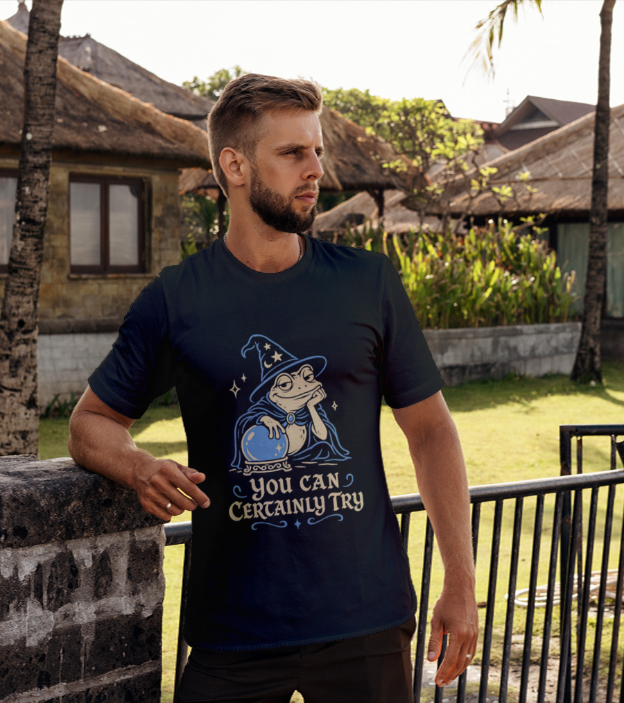You Can Certainly Try Frog Wizard Crystal Ball Magic T-Shirt