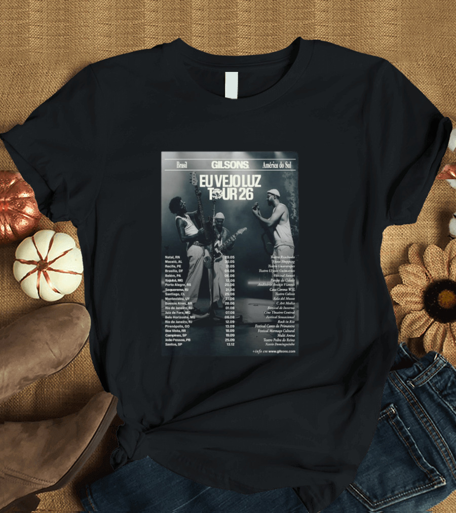 Gilsons Eu Vejo Luz Tour 2026 Brasil América Do Sul T-Shirt