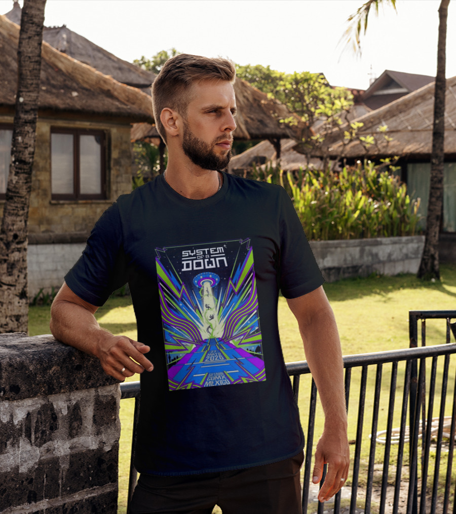 System Of A Down Mexico City Tour May 27 2026 Alien Beam T-Shirt