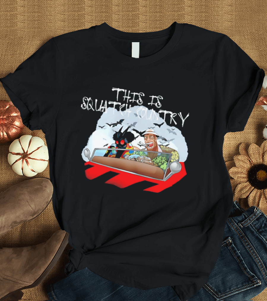 This Is Squatch Country Cryptid Chronicles With Mothman And Sasquatch T-Shirt