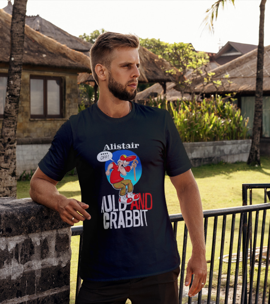Alistair Auld And Crabbit Red Hat Cartoon Character With Cane T-Shirt