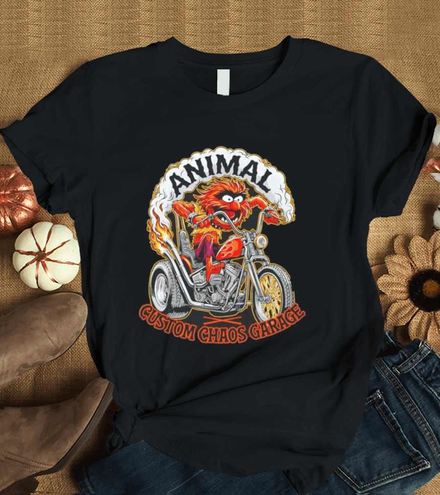 Animal Custom Chaos Garage Bikers Muppe T-Shirt