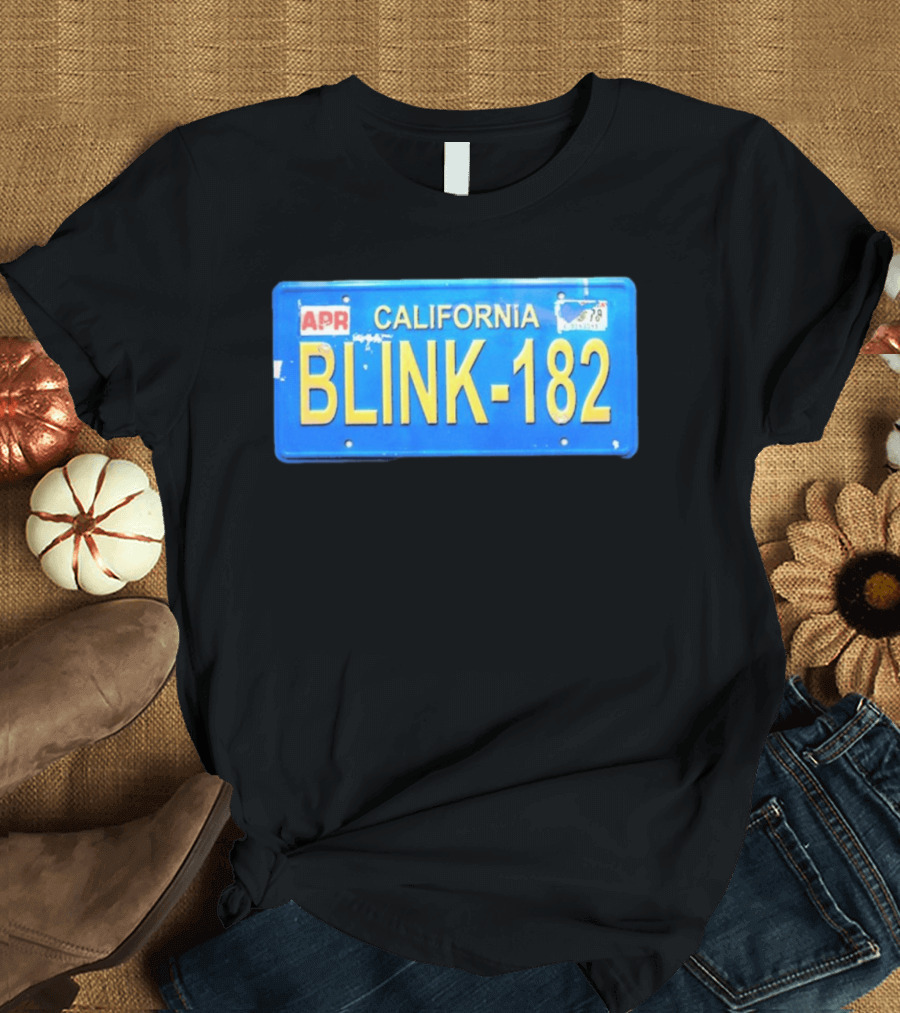 California Blink 182 License Plate APR Expired Tag T-Shirt