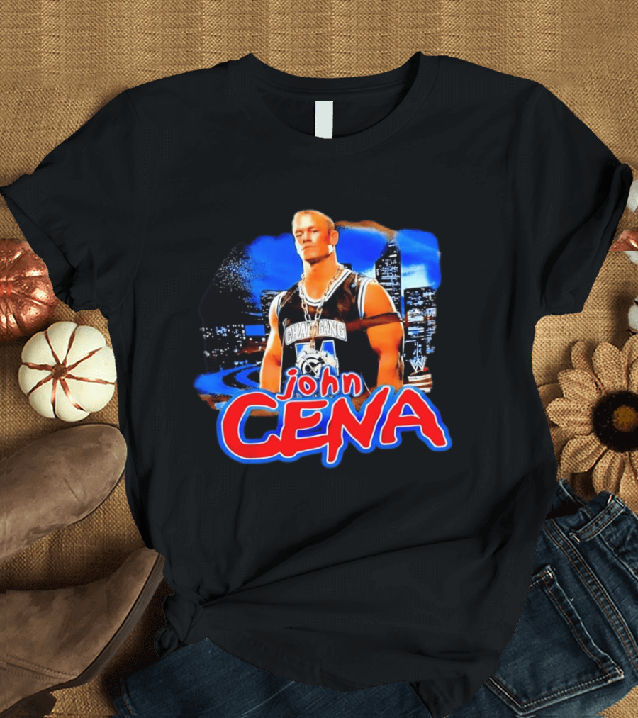 Chain Gang John Cena WWE Skyline City Scene T-Shirt