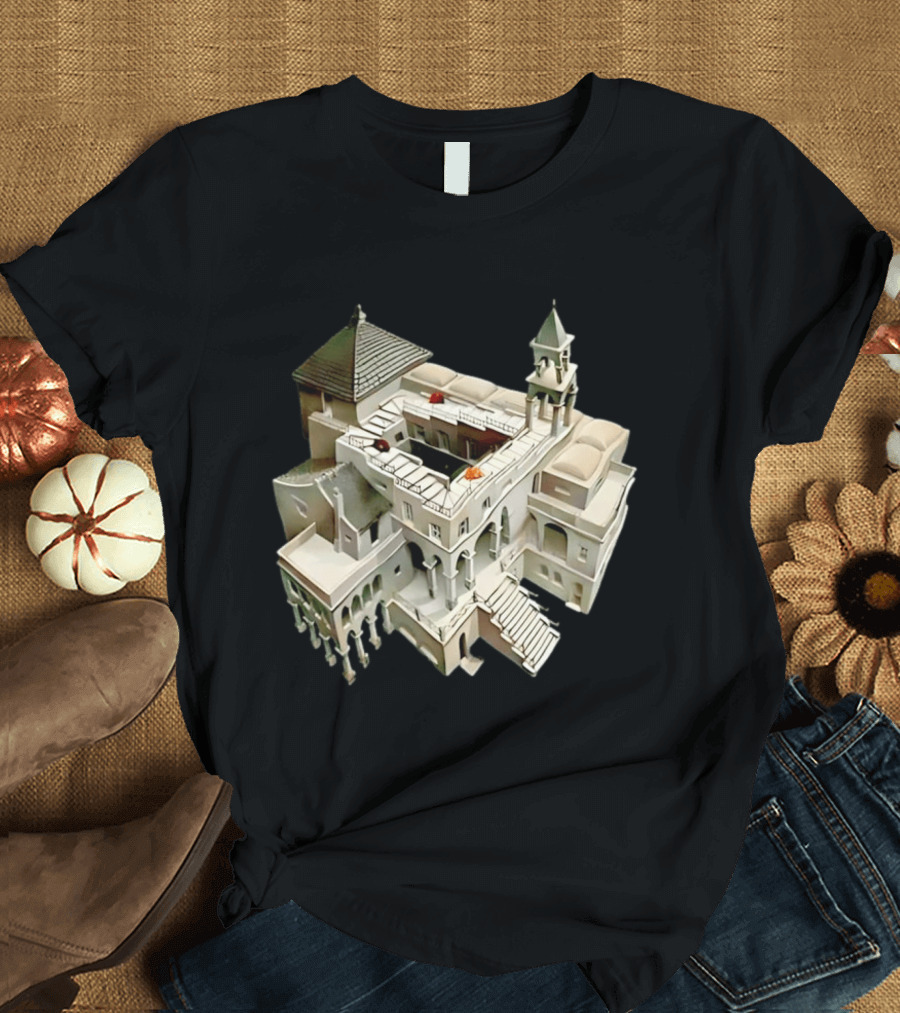Escher Impossible Building Optical Illusion Architecture T-Shirt