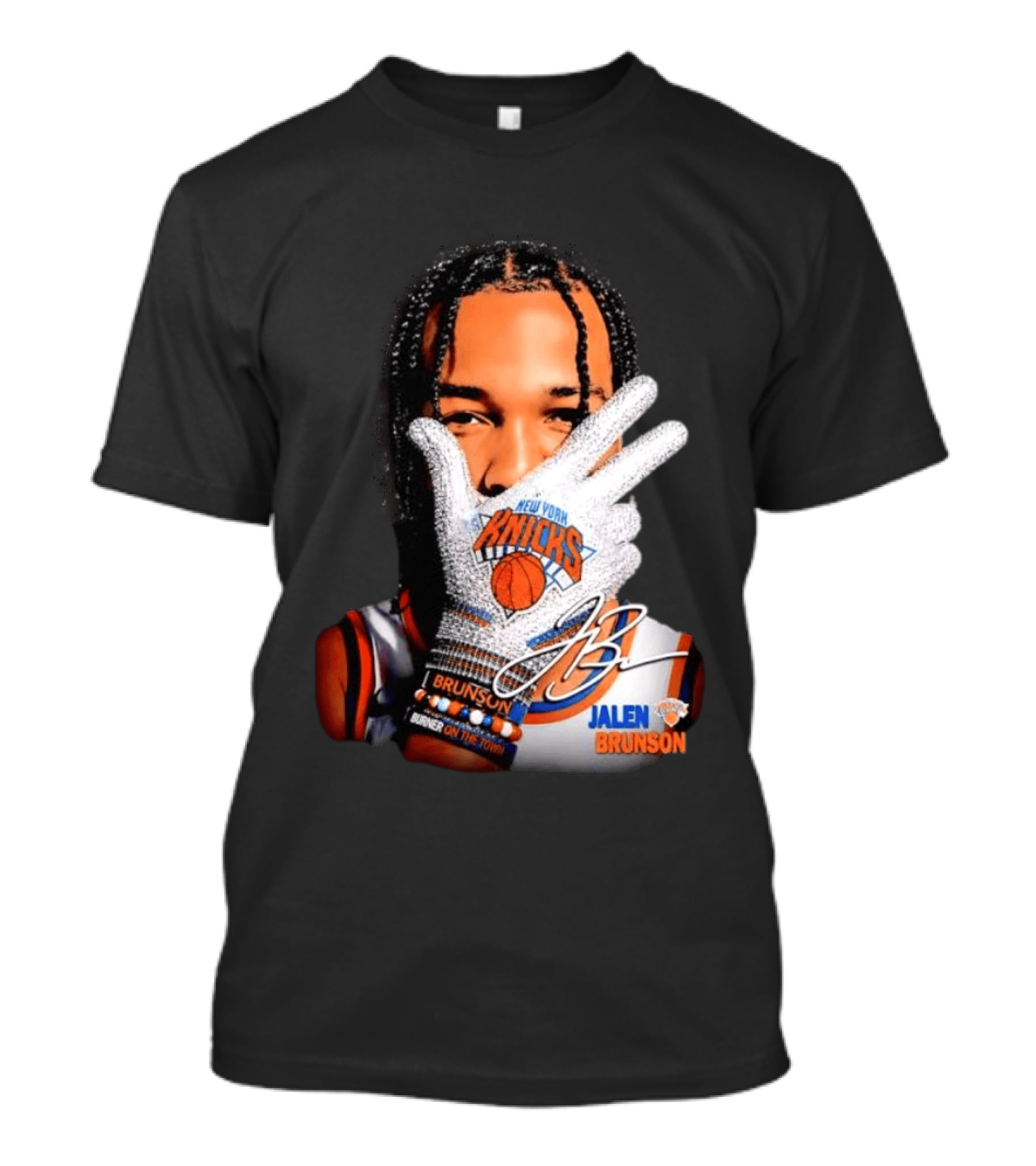 New York Knicks Jalen Brunson Iceman Burner Signature Basketball Player T-Shirt