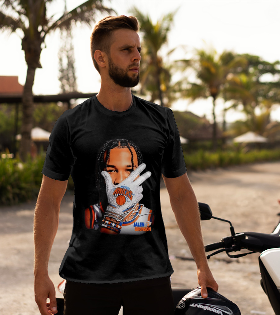 New York Knicks Jalen Brunson Iceman Burner Signature Basketball Player T-Shirt